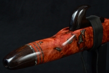 Salmon Gum Burl Native American Flute, Medicine Man, Mid G-4, #F27D